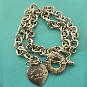Tiffany & Co RTT Toggle Heart Tag Necklace